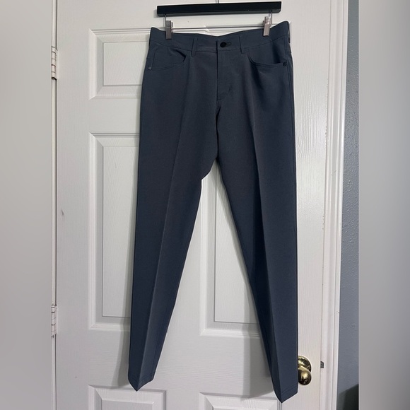 Public Rec Pants 31x32 Gray Blue Dealmaker Performance Stretch Golf Workday EUC - Picture 1 of 9